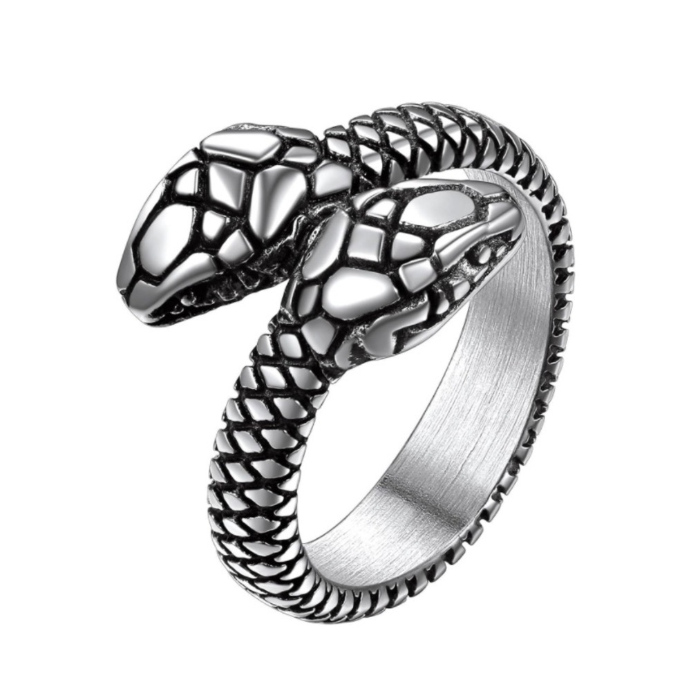 18k Snake Ring Toi Et Moi Luxurious Gold